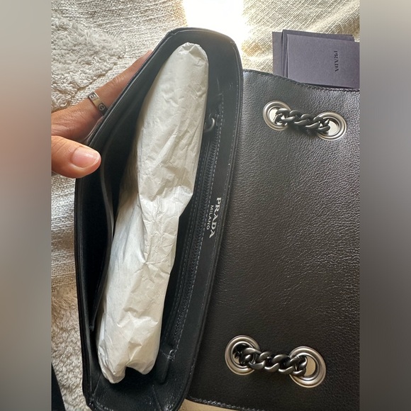 Prada black on black studded two way bag - Picture 5 of 8